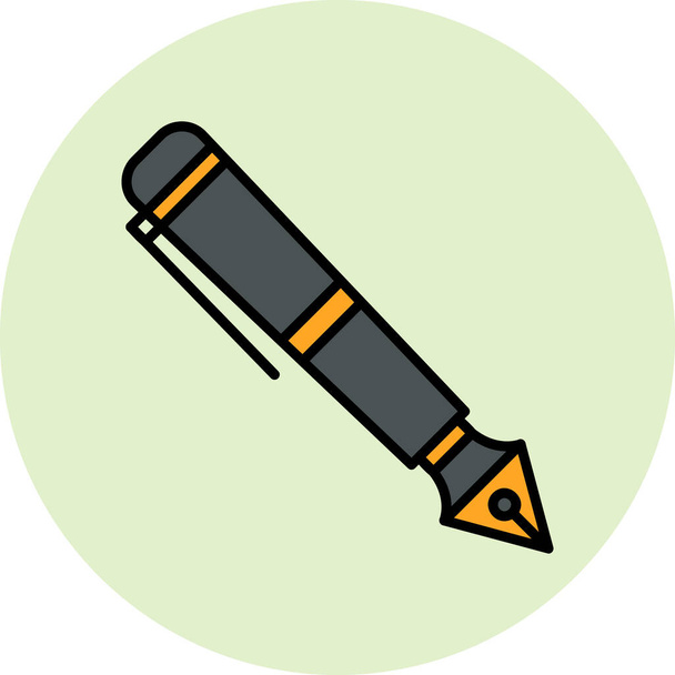 Fontein pen icoon, modern design illustratie - Vector, afbeelding