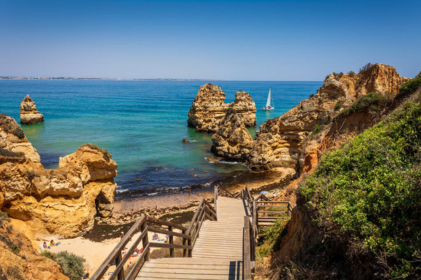 Stairs on Praia do Camilo - Lagos, Portugal, Algarve - Photo, Image