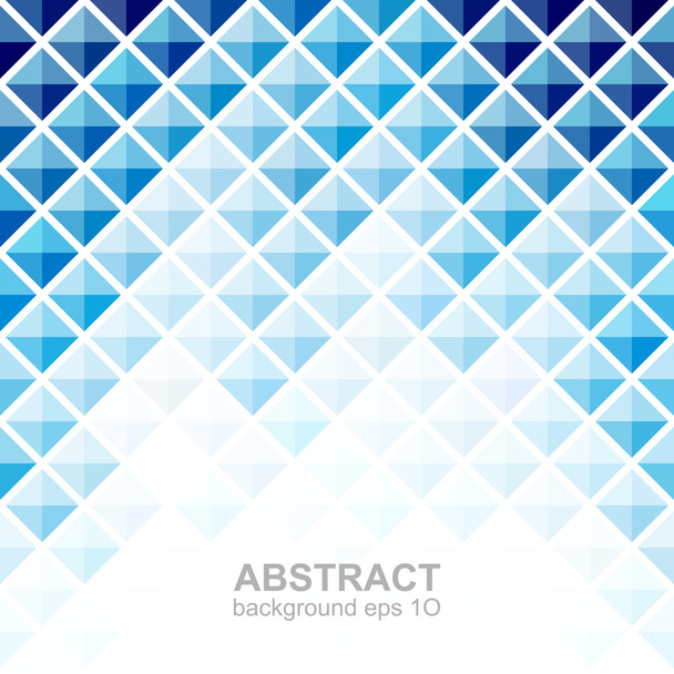 Abstract blauwe vierkante patroon achtergrond - Vector, afbeelding