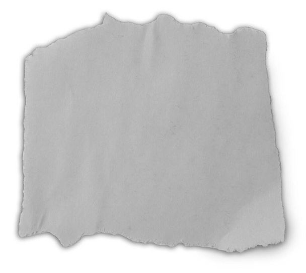Bir parça yırtık kağıt beyaz üzerine - Fotoğraf, Görsel