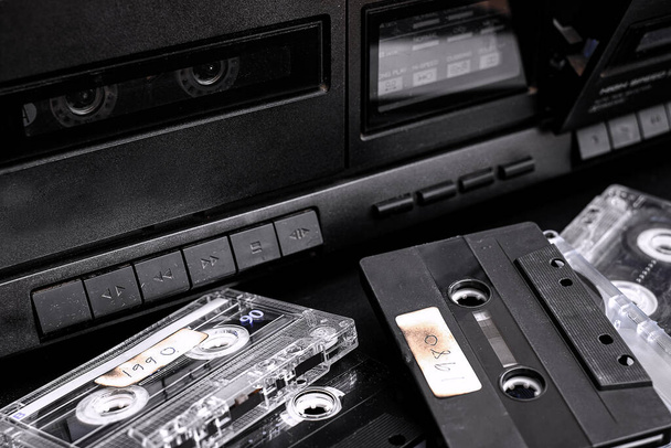 Vintage compact cassette and audio tape player - Φωτογραφία, εικόνα