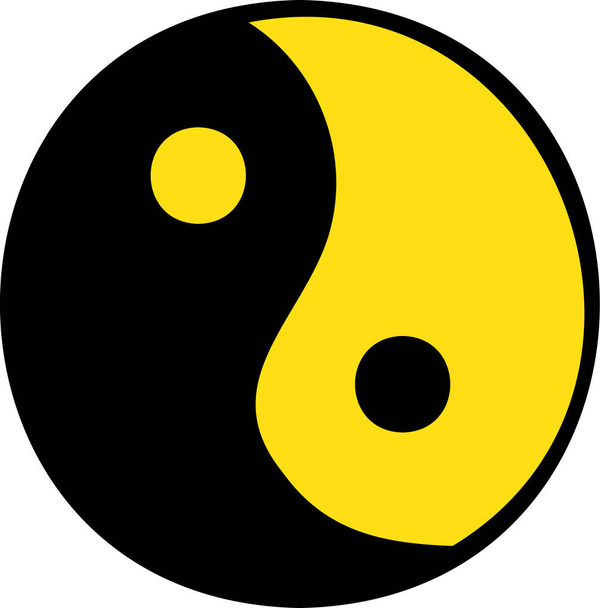 hand drawn yin yang symbol illustration on transparent background - Foto, afbeelding