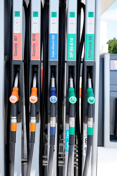Petrol Station мітка газового насоса текст знак з паливом Європейського Союзу маркування кольорового бензинового диспетчера - Фото, зображення