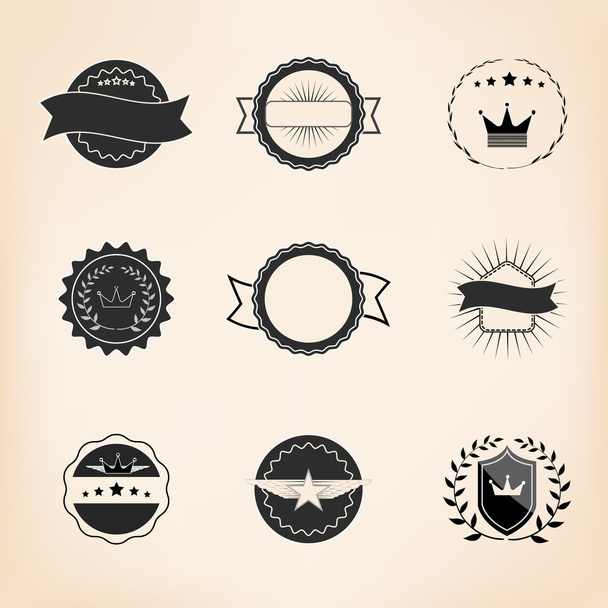 Vector Set of Retro Stamps and Badges. - ベクター画像
