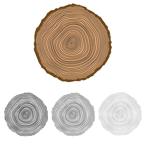 Fondo conceptual vectorial con anillos de árbol
. - Vector, imagen