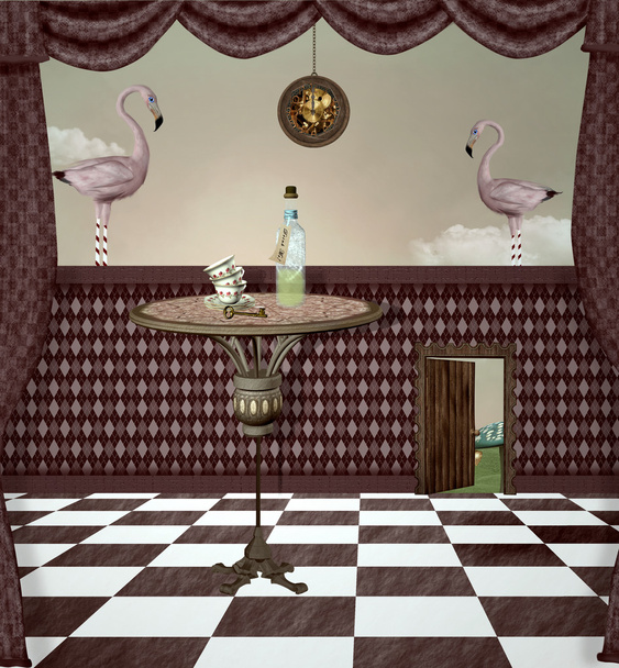 Wonderland surreal room - Photo, Image