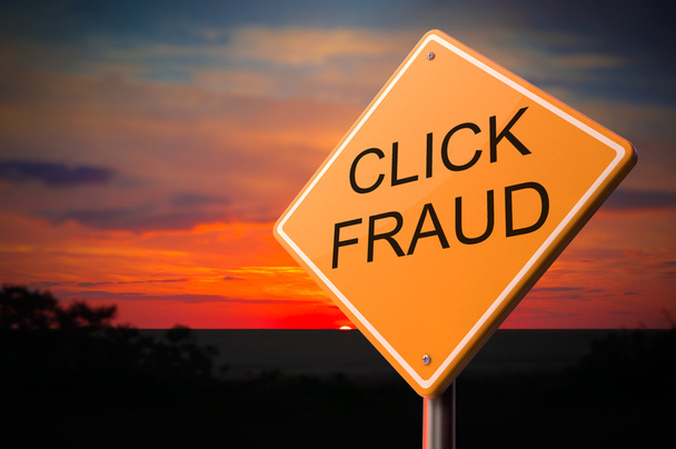 Click Fraud on Warning Road Sign - Photo, Image