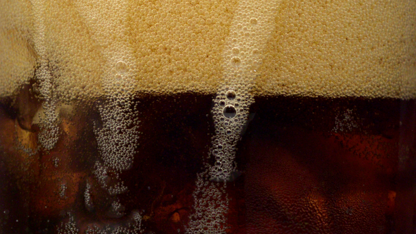 Cola bubbles in a glass - Footage, Video