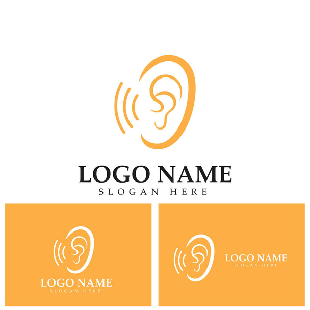 icona vettoriale modello logo orecchio - Vettoriali, immagini