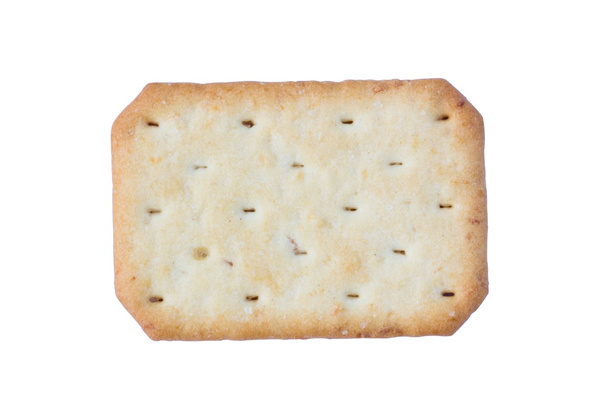 Saltine soda cracker na białym tle - Zdjęcie, obraz