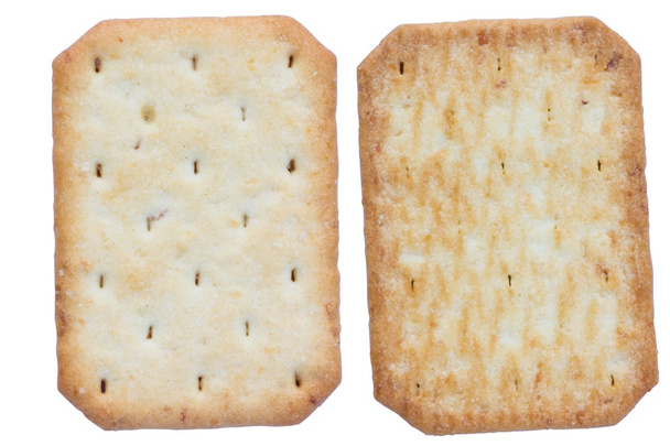 Suolaliuos keksejä eristetty valkoisella pohjalla
 - Valokuva, kuva