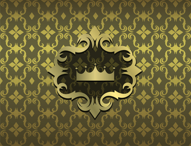 Expensive Victorian pattern in retro vintage style - Vector, imagen
