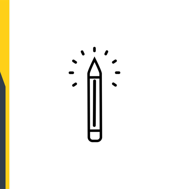 Pencil or pen, web design, vector line icons. back to school - Vektor, kép