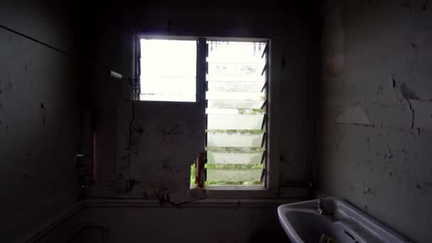 Slowly move toward the windows in abandoned house - 映像、動画