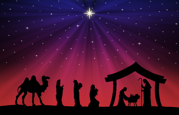 Christmas Nativity Scene background - Photo, Image