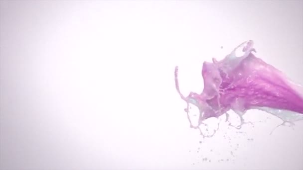 Rózsaszín festék splash a levegőben - Felvétel, videó
