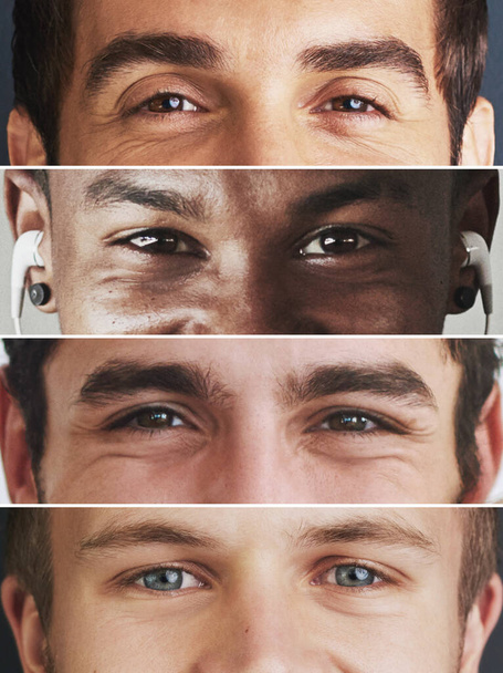 Do you see what they see. Composite image of an assortment of peoples eyes - Fotoğraf, Görsel