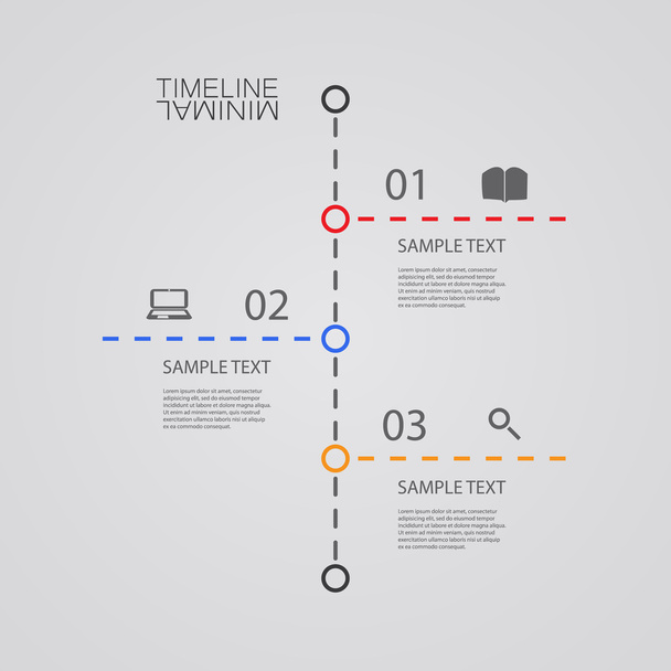 Vector Infographic Timeline - Report Design Template - ベクター画像