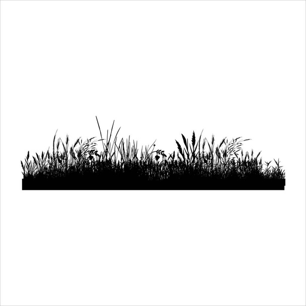 cute grass silhouette illustration - Vector, imagen