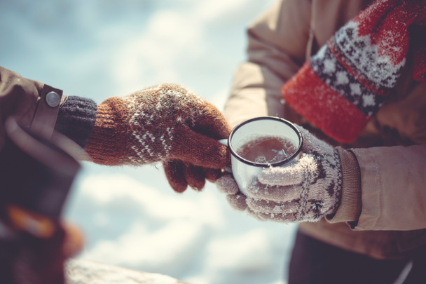 Zimowa Herbatka - Zdjęcie, obraz