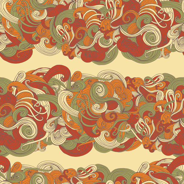 Abstract seamless hand-drawn wave pattern. - Vector, Imagen