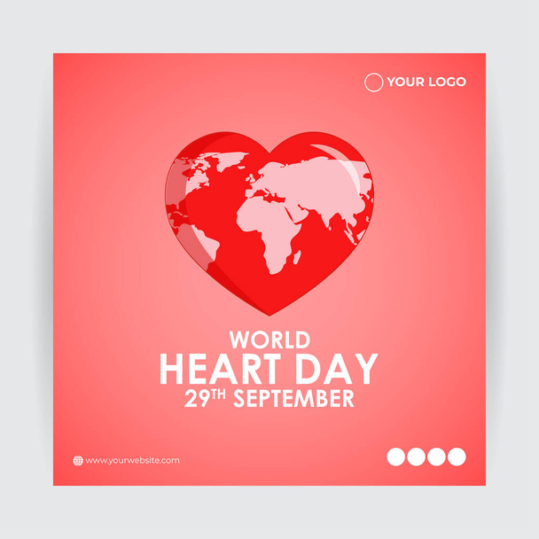 Векторна ілюстрація Всесвітнього дня серця - Вектор, зображення
