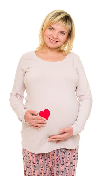 Беременная женщина в белом
 - Фото, изображение