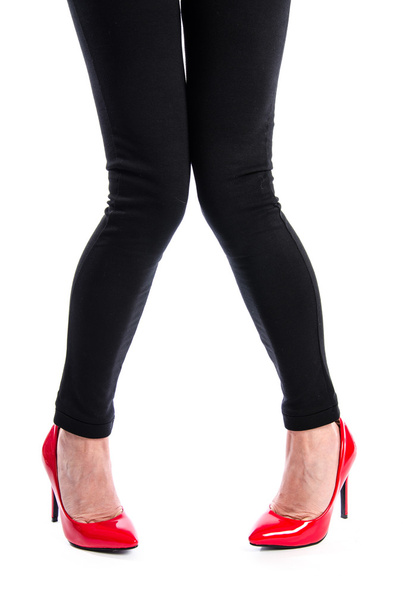 Woman wearing red high heel shoes - Fotografie, Obrázek