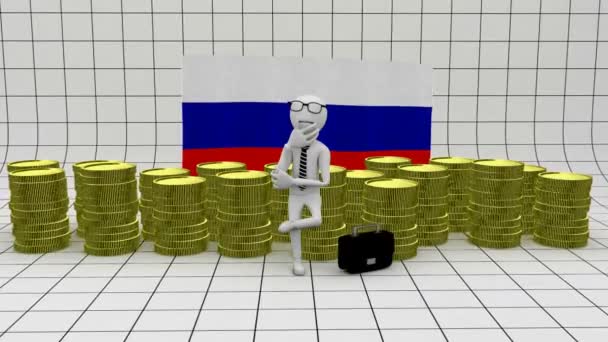 Gospodarka w Rosji-koncepcja finansów - Materiał filmowy, wideo