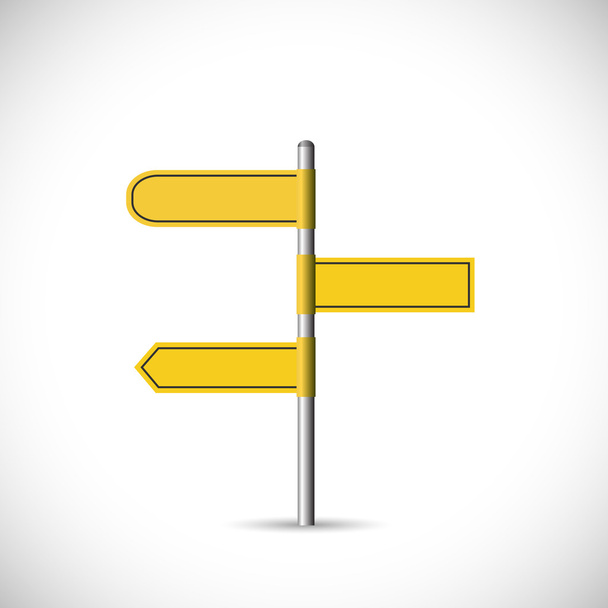 Yellow Signpost Illustration - Vector, Image