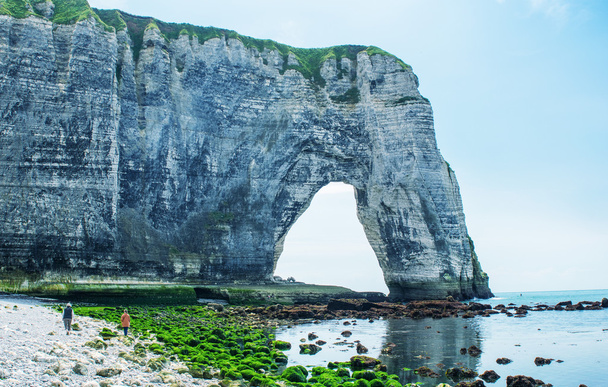 Cliffs of Etretat in Normandy. - Zdjęcie, obraz