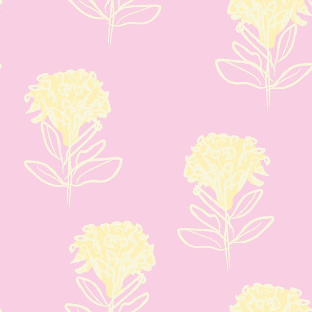 Floral brush strokes seamless pattern design for fashion textiles, graphics, backgrounds and crafts - Vector, Image