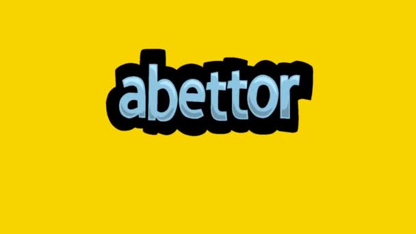 Vidéo d'animation à écran jaune écrite ABETTOR - Séquence, vidéo