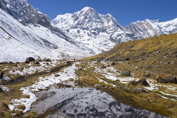 Mountains of Annapurna Region Nepal Himalayas - 写真・画像