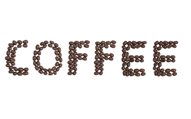 Coffee Written with Coffee Beans - Valokuva, kuva