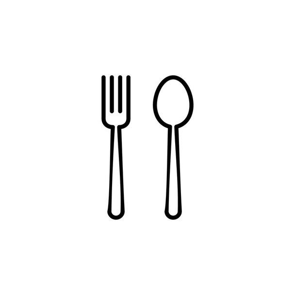 spoon and fork icon for web and mobile app. spoon, fork and knife icon vector. restaurant sign and symbol - Vector, imagen