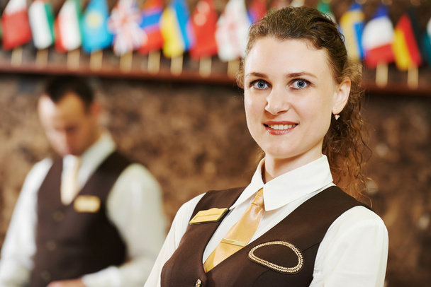 Hotel manager on reception - Foto, Imagen