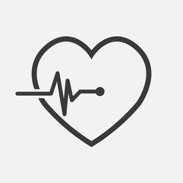 καρδιά και αρρυθμία σύμβολο στην αντανακλαστική επιφάνεια. EPS 10. - Διάνυσμα, εικόνα