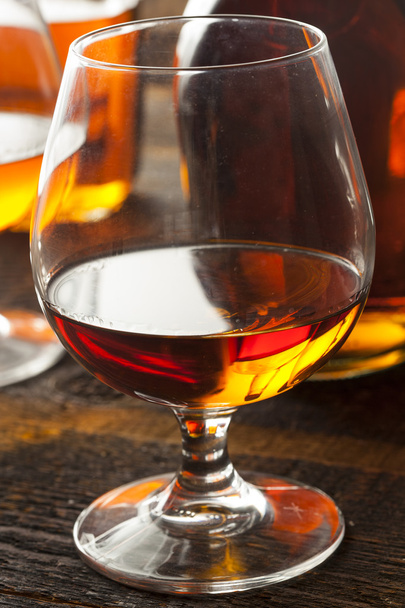 Amber Brandy in a Glass - Foto, Imagen