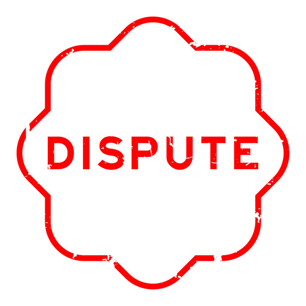 Grunge red dispute word rubber seal stamp on white background - Vettoriali, immagini