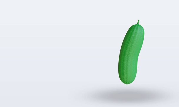 3d Vegetable Cucumber rendering right view - Foto, imagen