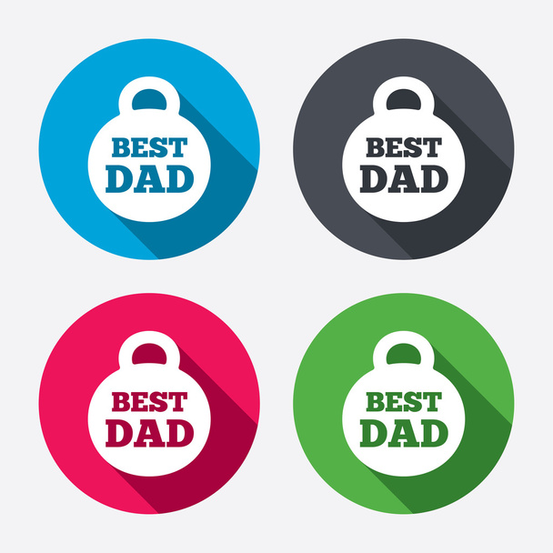 Best dad sign icons - Vector, Imagen