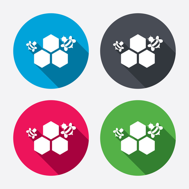 Honeycomb sign icons - Vettoriali, immagini