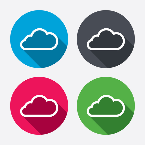 Cloud sign icons - Vektor, Bild