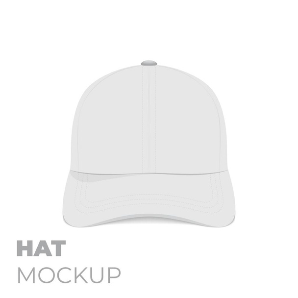White cap template design with visor cap template design - Vektor, Bild