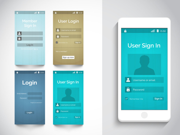 Concept of mobile user interface. - Vector, Image