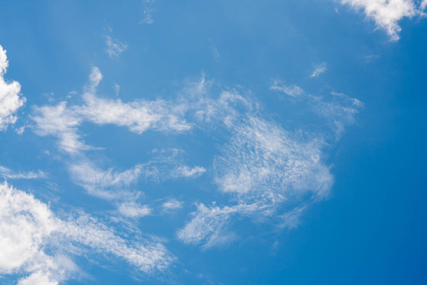 Blue sky with white clouds. on a clear day - Zdjęcie, obraz