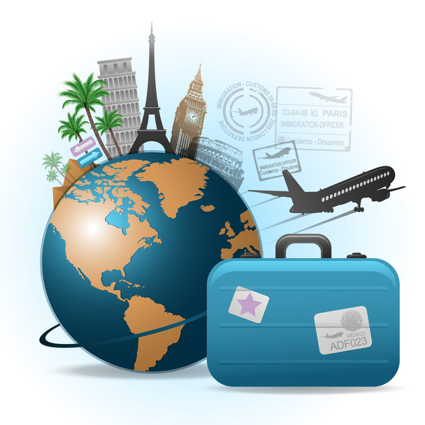 Travel background - Vector, Image