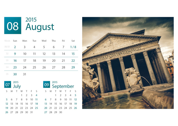 Desk Calendar 2015. Rome, Italy image selection. - Photo, Image