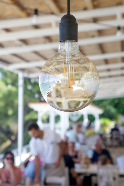 Extra large globe shaped light bulb, outdoor - Photo, Image